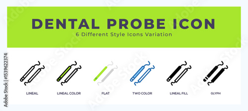 Dental probe icon. high quality icon symbol for web design