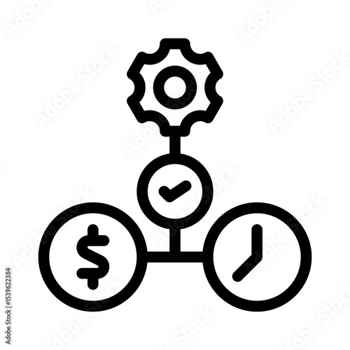 resource management line icon