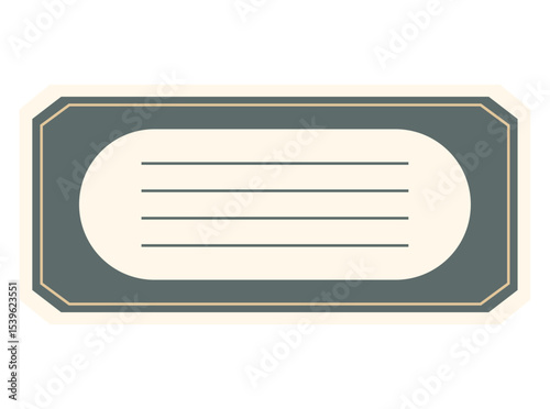 cute frame vintage note scrapbook journal sticker illustration