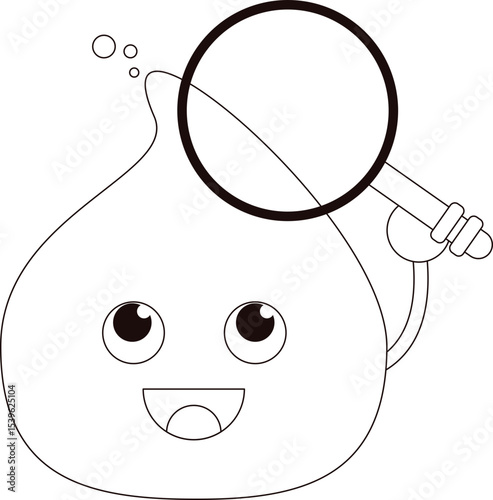 check disease blood healthy drop cartoon character line