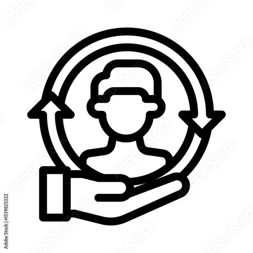 customer retention line icon