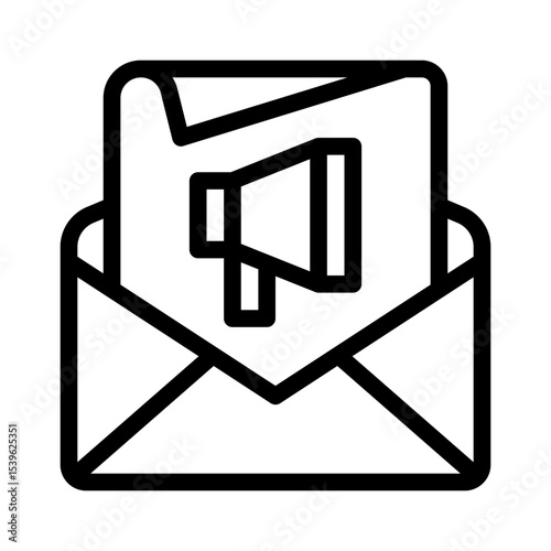 email marketing line icon