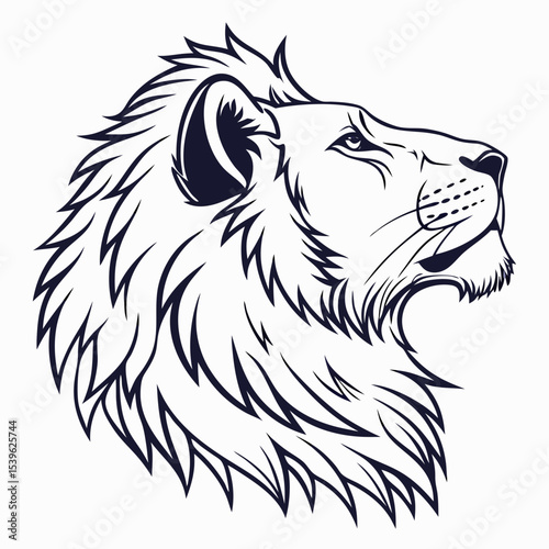 lion head vector