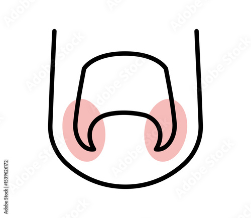 巻き爪が痛むアイコンイラスト　ベクター
