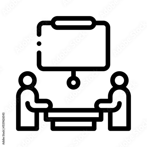 discussion board line icon