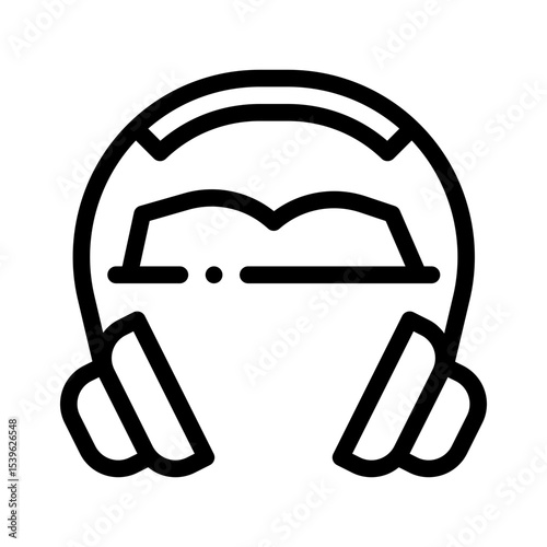 headset line icon