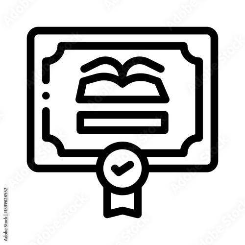 certificate line icon
