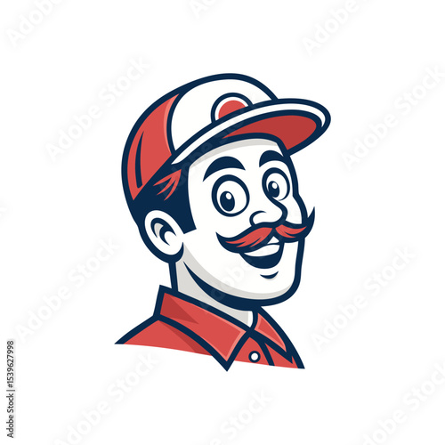 Man in Cap Icon Badge – Esports Logo, Sports Team Emblem, Gamer Avatar Design, Mascot Style Vector for Gaming Brands and Competitive Teams