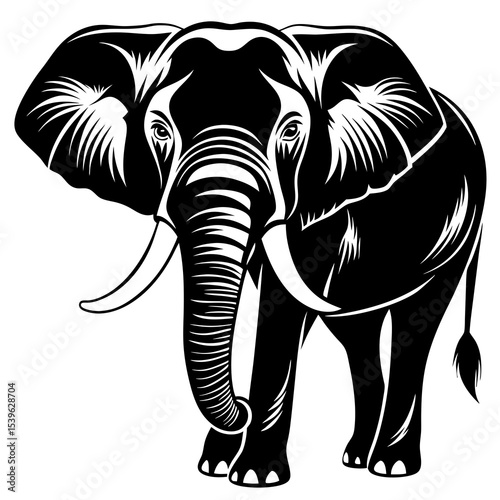 Wallpaper Mural elephant  silhouette vector Torontodigital.ca