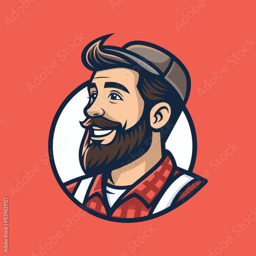 Man in Cap Icon Badge – Esports Logo, Sports Team Emblem, Gamer Avatar Design, Mascot Style Vector for Gaming Brands and Competitive Teams