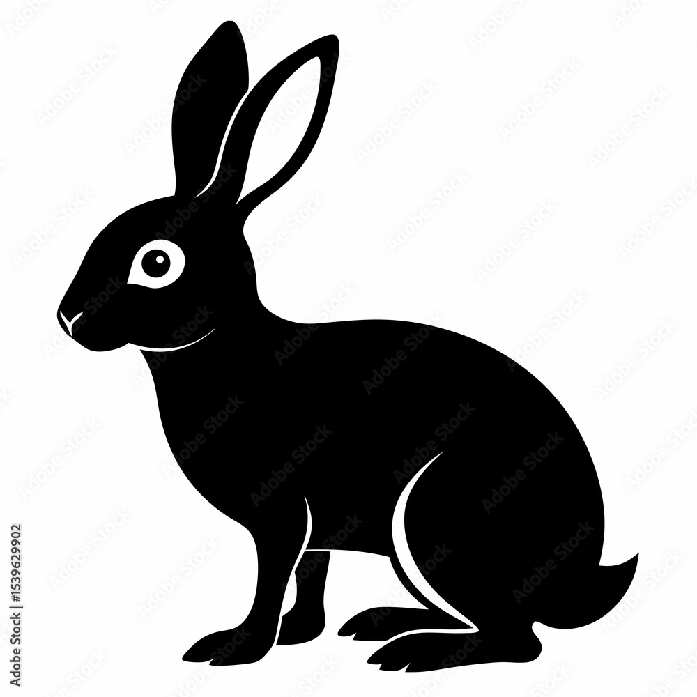 Obraz premium Bunny Silhouette Vector