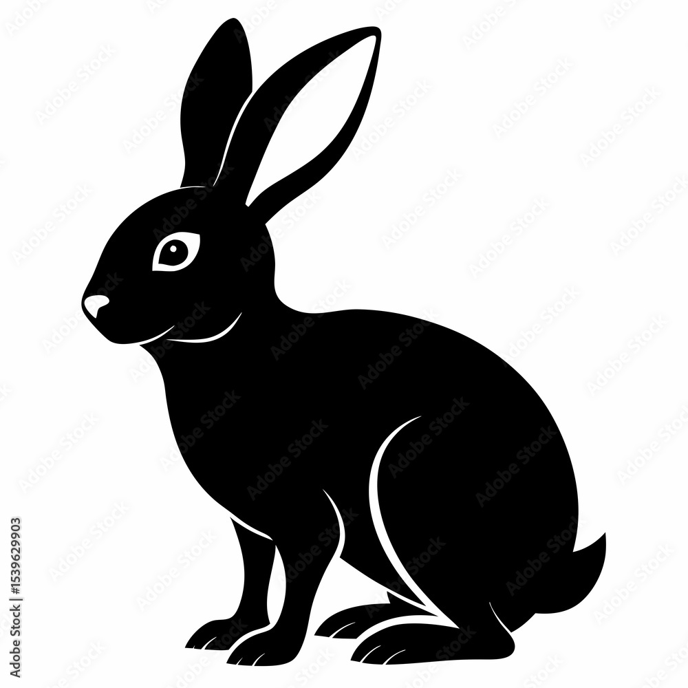 Obraz premium Bunny Silhouette Vector