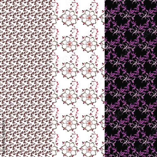 Seamless vector pattern design featuring elegant and modern elements, perfect for fabric printing, wallpaper, packaging, and digital backgrounds.