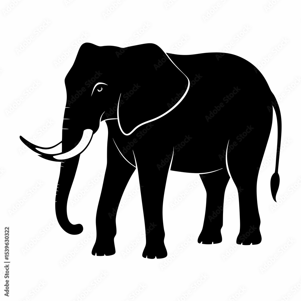 Fototapeta premium Elephant clipart silhouette Vectors