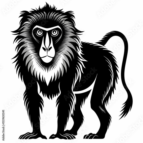 Lion silhouette icon vector