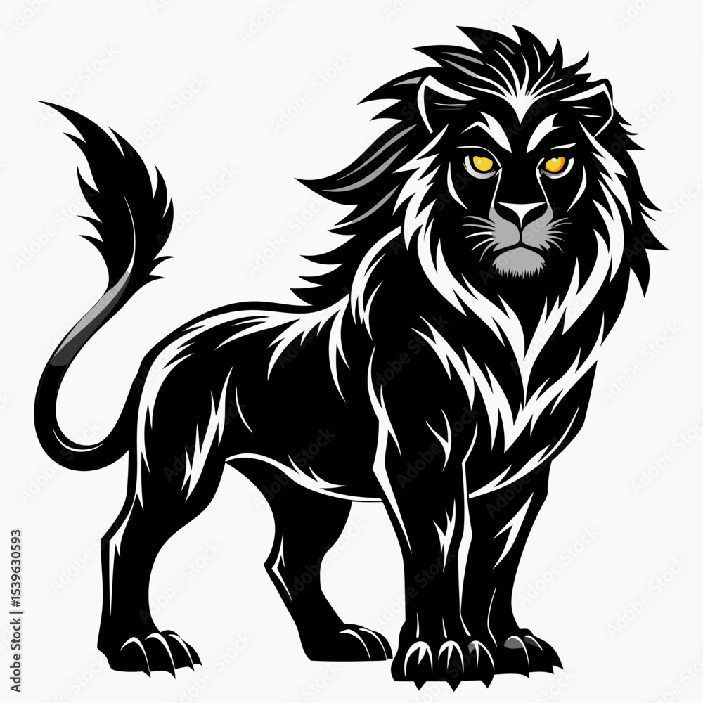Obraz premium lion vector silhouette