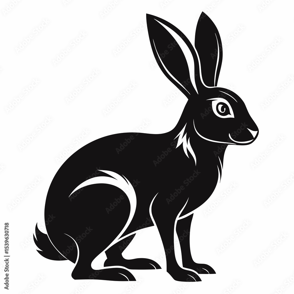 Obraz premium Bunny Silhouette Vector