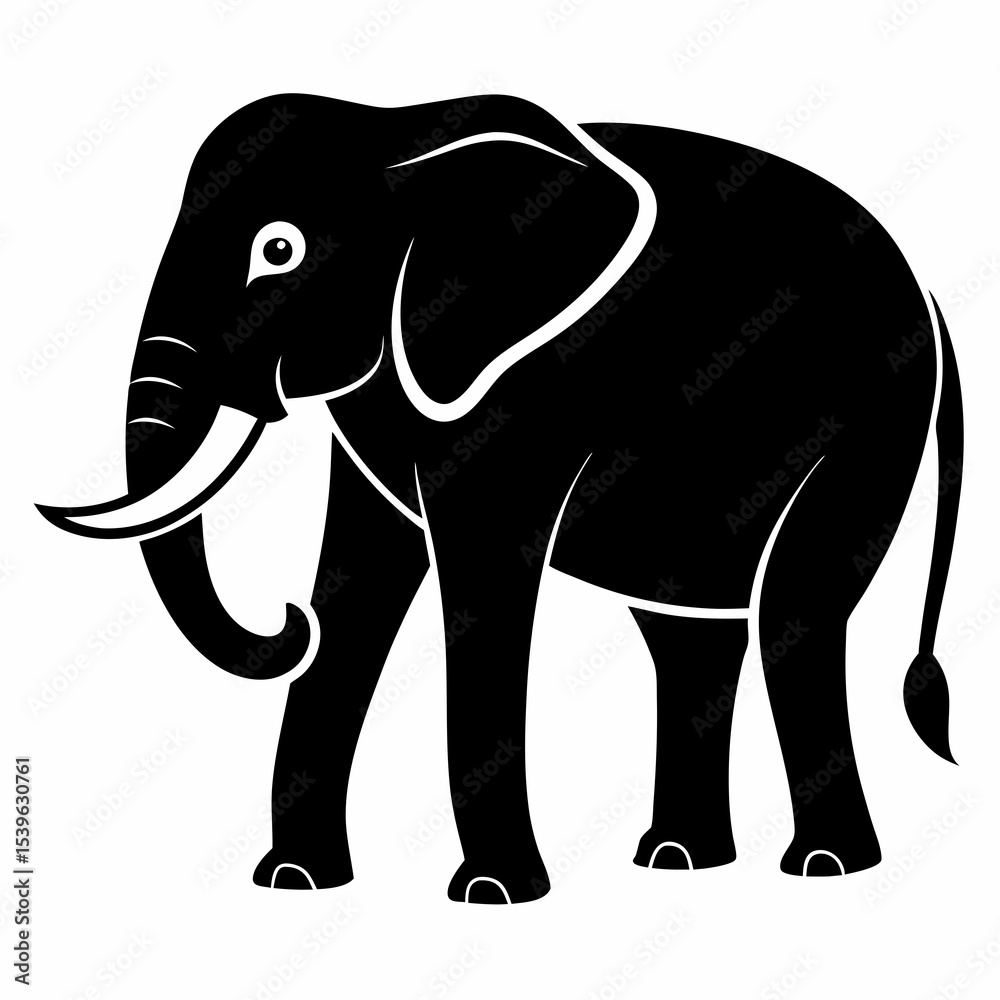 Fototapeta premium Elephant clipart silhouette Vectors