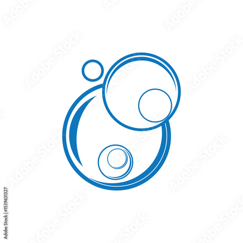 Bubble water logo and symbol design
