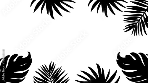 Tropical leaves background design summer concept
