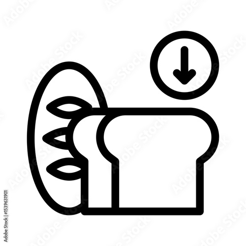 low carb line icon