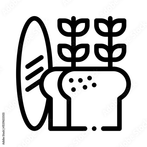 whole grains line icon