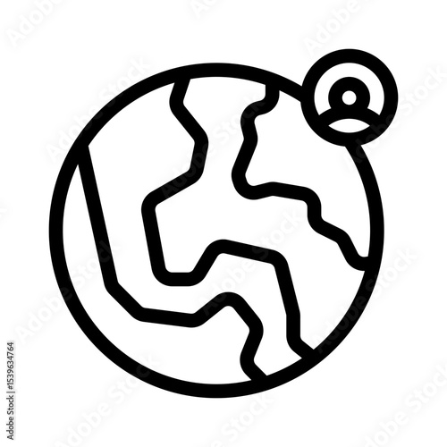 globe line icon