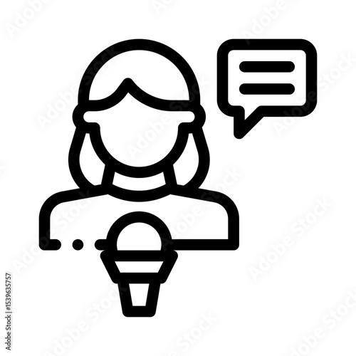 reporter line icon