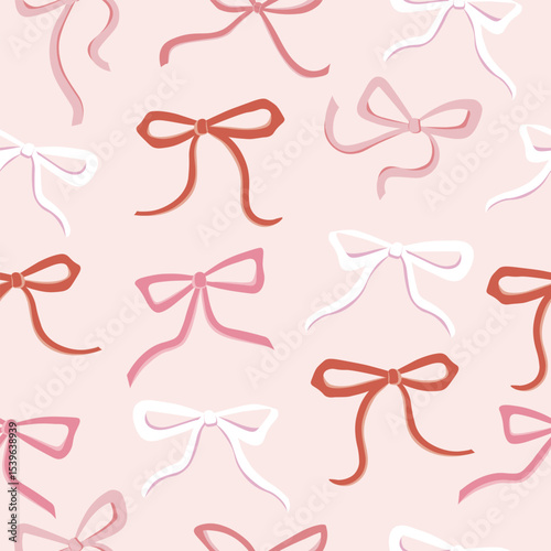 bows seamless pattern , vector , illustration
