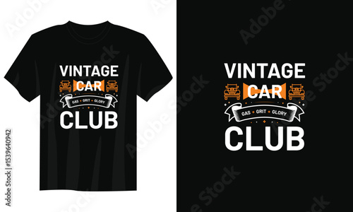 Vintage Car T Shirt Design