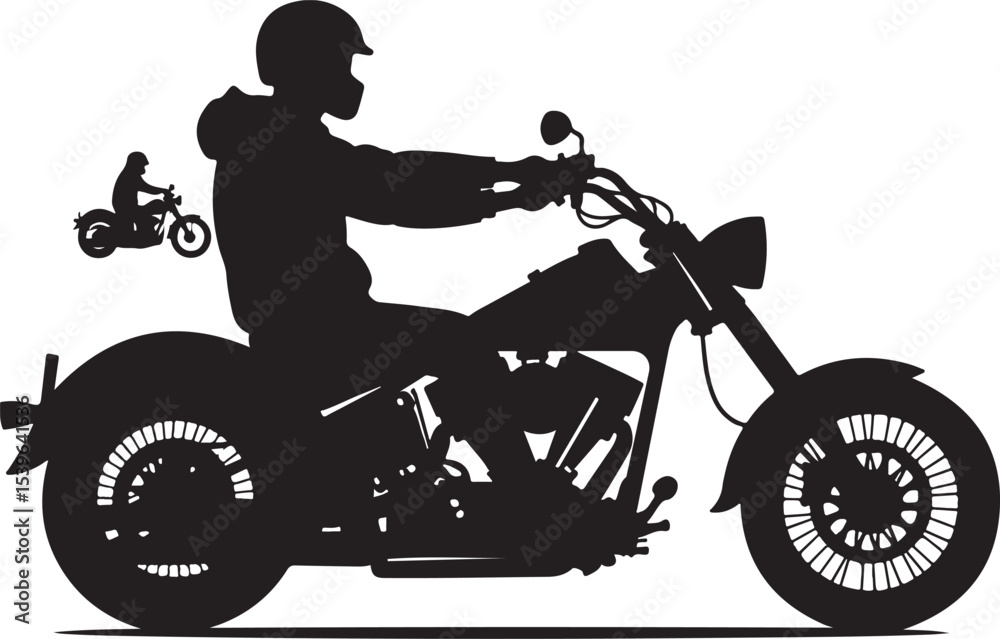 Fototapeta premium silhouette of a motorcycle, bike, motorcycle, silhouette, motorbike, motocross, vector, motor, sport, rider, biker, illustration, isolated, race, wheel, bicycle, speed, vehicle, cross, ride, transport