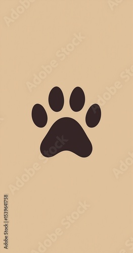 Paw print design on a light background showcasing the beauty of animal footprints and their connection to nature