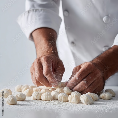 Making fresh gnocchi homemade italian pasta recipe chef preparing dough cooking traditional food delicious meal