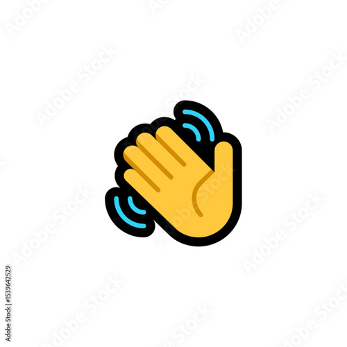 Animated Hand Wave Emoji Icon