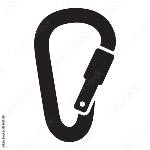 High quality carabiner clip vector illustration