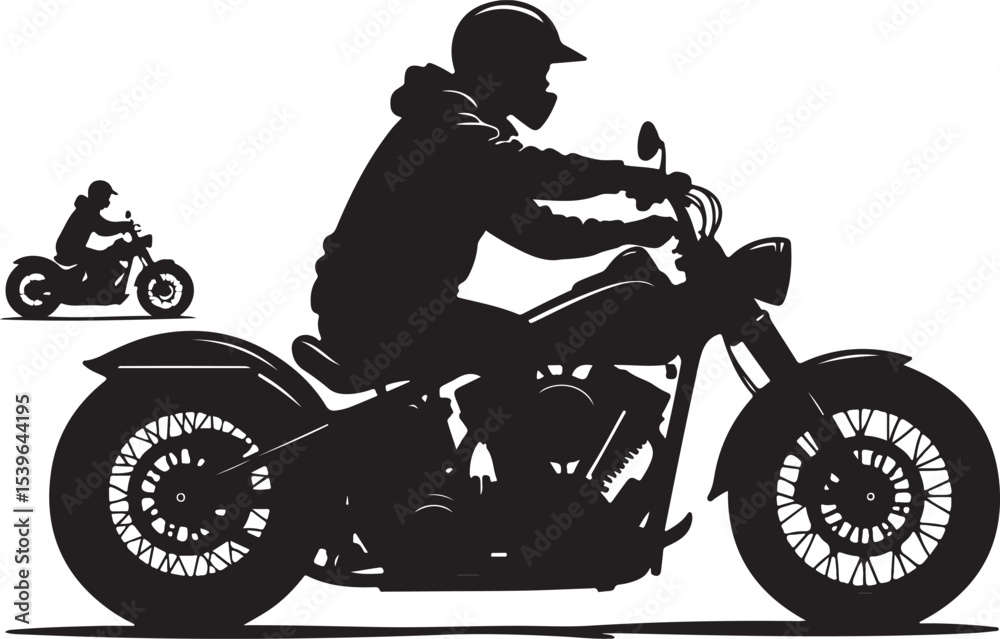 Fototapeta premium motorcycle rider silhouette, bike, motorcycle, silhouette, vector, motorbike, motocross, sport, bicycle, motor, biker, illustration, rider, race, speed, child, cross, extreme, transport, riding, jump,