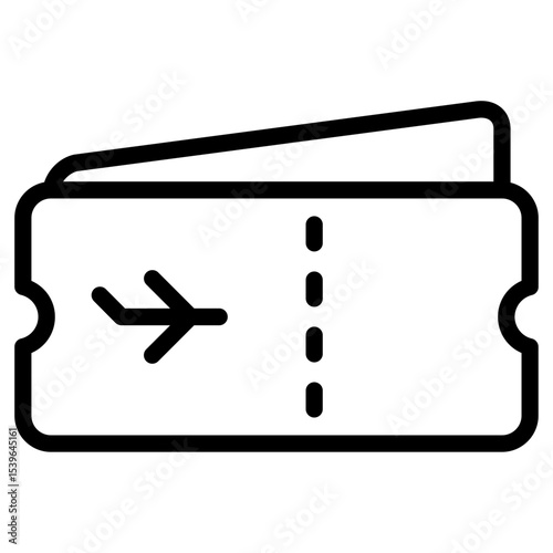 Boarding Pass line icon