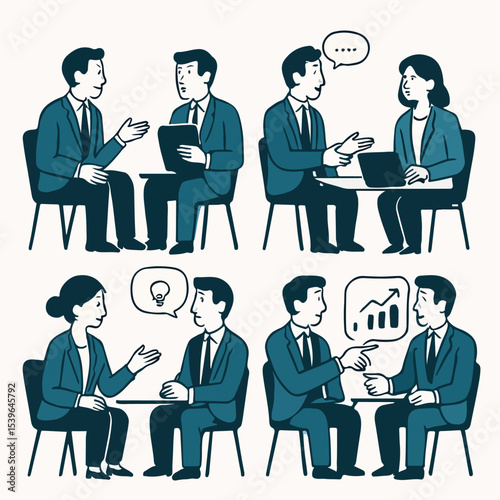 Set Vector Managers are discussing business issues