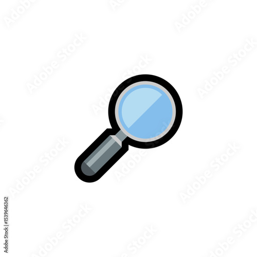 Simple Magnifying Glass Icon Illustration