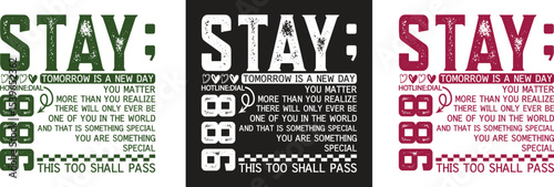 Stay Strong Inspirational Typography Graphic Design with Motivational Message