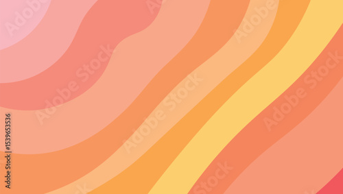Warm orange and yellow wavy lines gradient color scheme for a colorful design