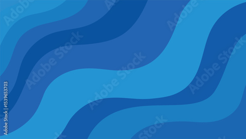 Abstract blue wave shapes seamlessly flowing across the modern background