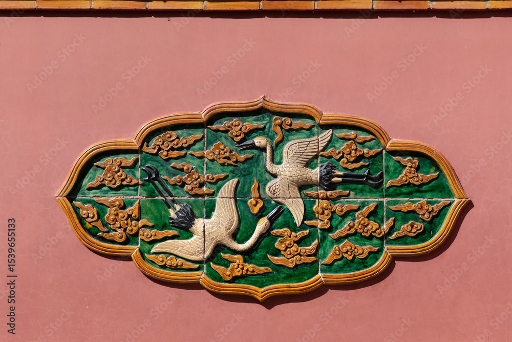 Obraz premium Glazed Red Screen Wall of the Shenyang Imperial Palace