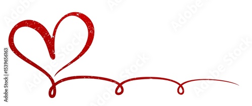 The one line symbol of a red heart.
