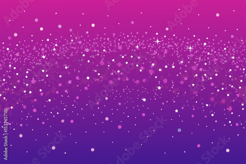 Magical Galaxy Sparkle Pink and Purple Gradient Background with Glimmering Stars