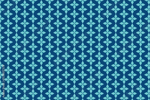 Seamless teal and blue geometric pattern background