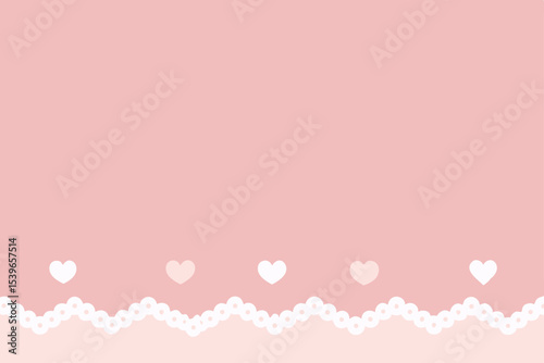 Pretty Pink Hearts and Lace A Delicate Design Background