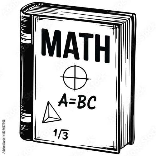 cute kids academic book isolated vector illustration on white