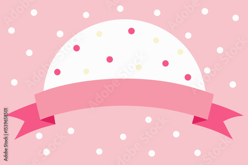 Sweet Pink Hearts Scalloped Border Design Perfect for Valentine's Day or Romantic Projects