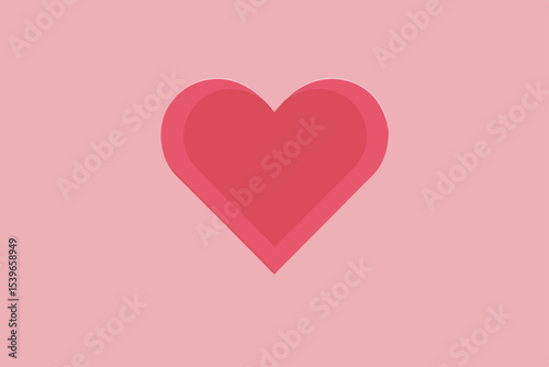 Simple Pink Heart Illustration A Symbol of Love and Affection